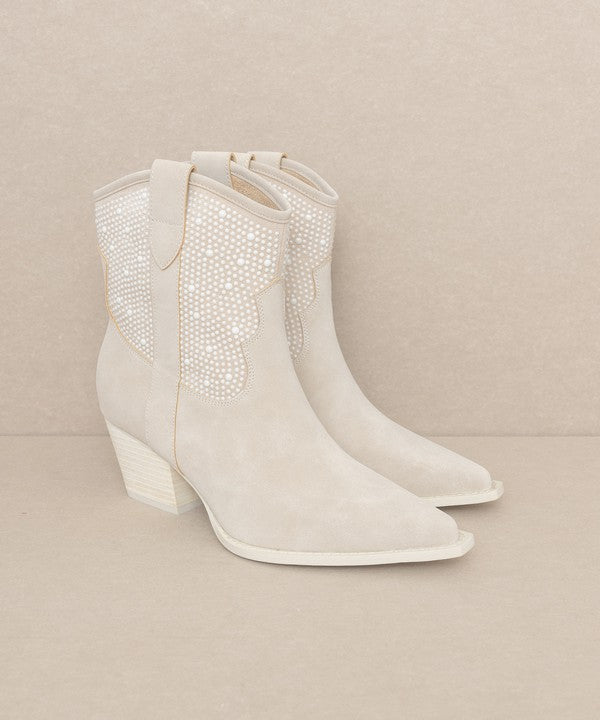 Explore More Collection - OASIS SOCIETY Cannes - Pearl Studded Western Boots