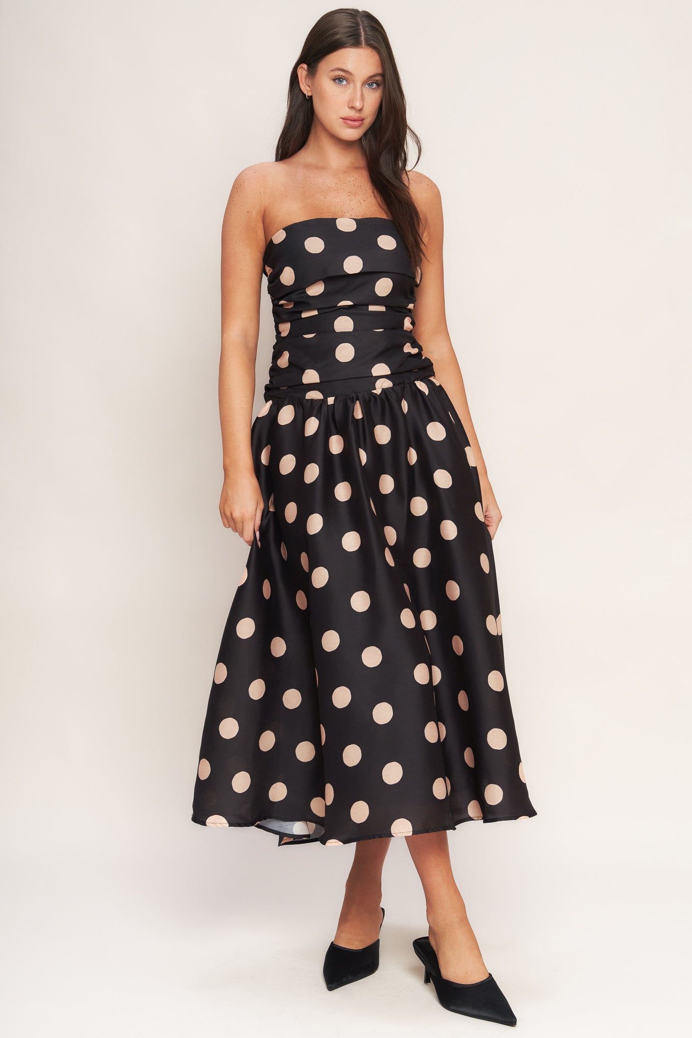 Spotlight Hour Woven Midi Dress L Flying Tomato Black / M