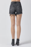 Explore More Collection - RISEN Raw Hem Denim Shorts with Pockets