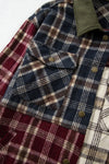 Explore More Collection - Plaid Button Up Long Sleeve Jacket