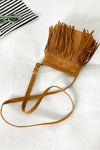 Explore More Collection - Adored PU Leather Crossbody Bag with Fringe