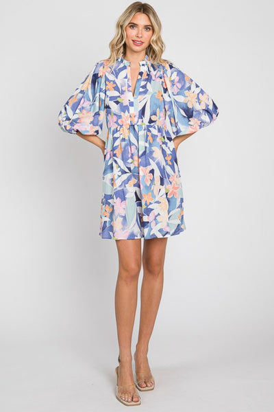 Explore More Collection - GeeGee Floral Print Mini Dress