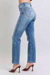 Explore More Collection - Judy Blue Full Size Wash Thermal Straight Jeans with Pockets