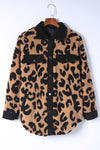 Explore More Collection - Leopard Button Up Long Sleeve Jacket