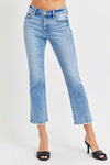 Explore More Collection - RISEN Full Size Low Rise Crop Slim Straight Jeans