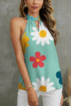 Explore More Collection - Flower Grecian Neck Tank