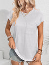 Explore More Collection - Round Neck Cap Sleeve Blouse