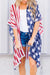 Explore More Collection - Full Size Star & Stripes Open Front Cover Up