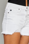 Explore More Collection - Kancan Full Size High Rise Frayed Hem Denim Shorts