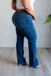 Explore More Collection - Campbell High Rise Center Seam Detail Straight Jeans