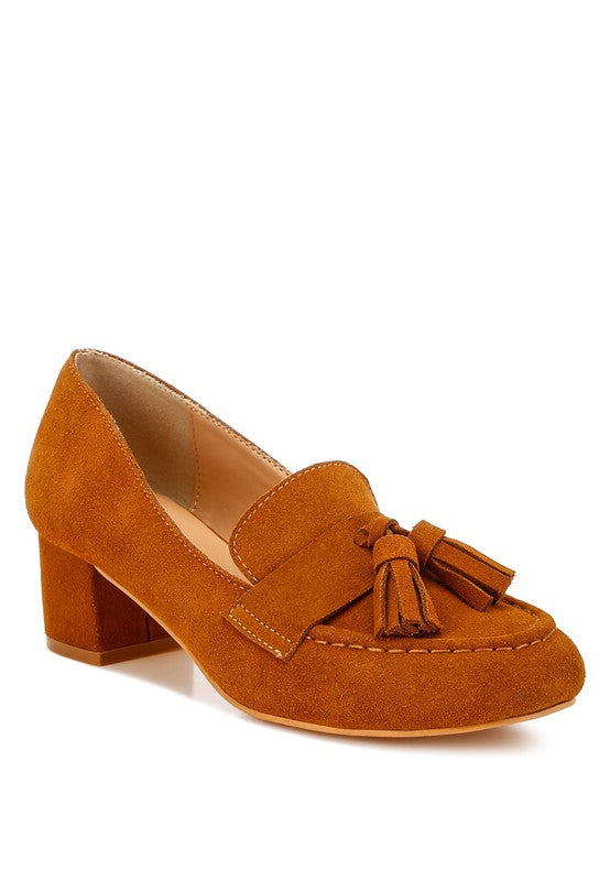 Explore More Collection - Aloha Tassels Detail Suede Loafers