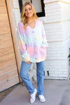 Explore More Collection - Face The Day Rainbow Ombre Cable Knit Cardigan