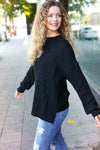 Explore More Collection - Classy Chic Black Mock Neck Chest Pocket Knit Sweater