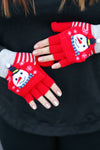 Explore More Collection - Snowman Fingerless Gloves with Convertible Mittens