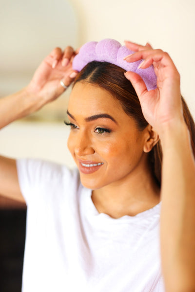 Explore More Collection - Lavender Terry Cloth Skincare Headband