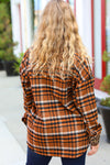 Explore More Collection - Feeling Bold Rust Plaid & Animal Print Button Down Jacket