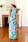 Explore More Collection - Feeling Elegant Seafoam Floral Print Ruffle Maxi Dress