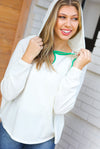 Explore More Collection - Feeling It Kelly Green Clover Cut Out Terry Hoodie