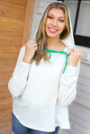 Explore More Collection - Feeling It Kelly Green Clover Cut Out Terry Hoodie