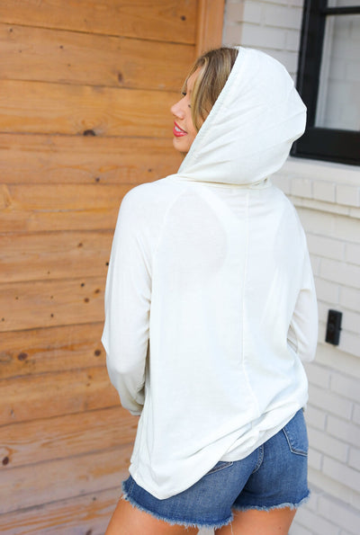 Explore More Collection - Feeling It Kelly Green Clover Cut Out Terry Hoodie