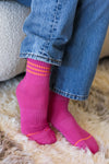 Explore More Collection - Fuchsia Sporty Ankle Socks