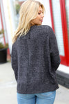 Explore More Collection - Weekend Ready Charcoal Melange Hacci Dolman Sweater