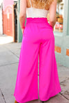Explore More Collection - Just Dreaming Hot Pink Smocked Waist Palazzo Pants