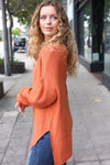 Explore More Collection - Autumn Vibes Pumpkin Asymmetrical Knit Sweater