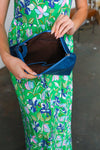 Explore More Collection - Cobalt Faux Leather Clutch Handle Bag