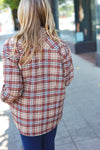 Explore More Collection - Be You Best Taupe Plaid Quilt Lined Button Down Shacket