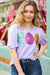 Explore More Collection - Turn Heads Lilac Sequin Easter Egg Terry Top