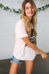 Explore More Collection - Peach Mama Animal Print Graphic Tee