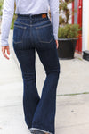 Explore More Collection - Judy Blue Dark Wash Raw Hem Jeans