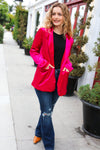 Explore More Collection - Dazzling Magenta Velvet Lapel Blazer