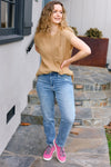 Explore More Collection - Best In Bold Taupe Dolman Ribbed Knit Sweater Top