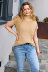 Explore More Collection - Best In Bold Taupe Dolman Ribbed Knit Sweater Top