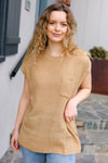 Explore More Collection - Best In Bold Taupe Dolman Ribbed Knit Sweater Top