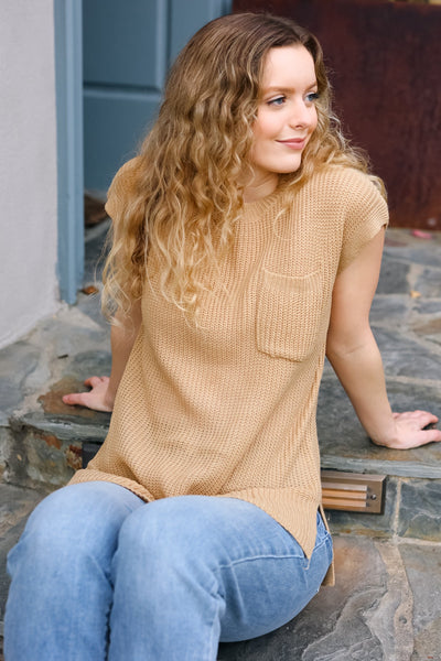 Explore More Collection - Best In Bold Taupe Dolman Ribbed Knit Sweater Top