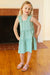 Explore More Collection - Joyful Sage Tiered Ruffle Sleeveless Dress