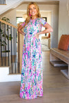 Explore More Collection - Diva Dreams Fuchsia Floral Print Maxi Dress