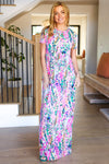 Explore More Collection - Diva Dreams Fuchsia Floral Print Maxi Dress