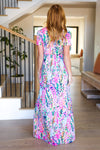 Explore More Collection - Diva Dreams Fuchsia Floral Print Maxi Dress