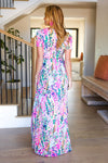 Explore More Collection - Diva Dreams Fuchsia Floral Print Maxi Dress