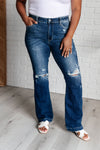 Explore More Collection - Mila Mid Rise Distressed Bootcut Jeans