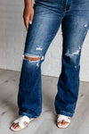 Explore More Collection - Mila Mid Rise Distressed Bootcut Jeans