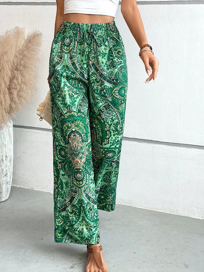 Explore More Collection - Printed Wide Leg Pants