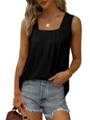 Explore More Collection - Ruched Square Neck Tank