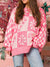 Explore More Collection - Candy Cane Round Neck Long Sleeve Sweater