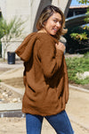 Explore More Doorbusters - Full Size Teddy Hooded Jacket with Pockets