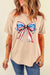 Explore More Collection - Bow Graphic Round Neck Short Sleeve T-Shirt